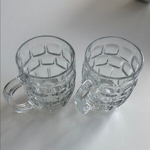 Clear Glass Mug Set of 2 (16oz)